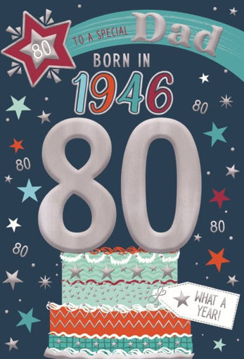 Picture of BORN IN 1946 DAD 80TH BIRTHDAY CARD